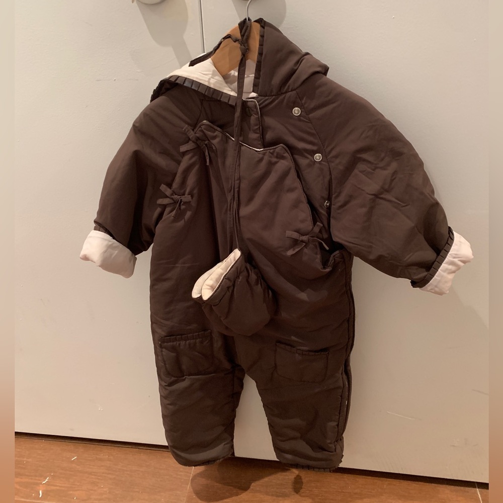 Jacadi Brown/dark purple Snowsuit Bunting 23M 2T